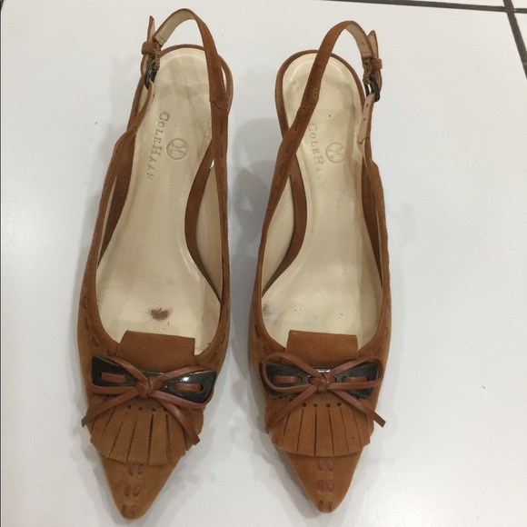 Cole Haan Suede Slingback Heels - Picture 7 of 8